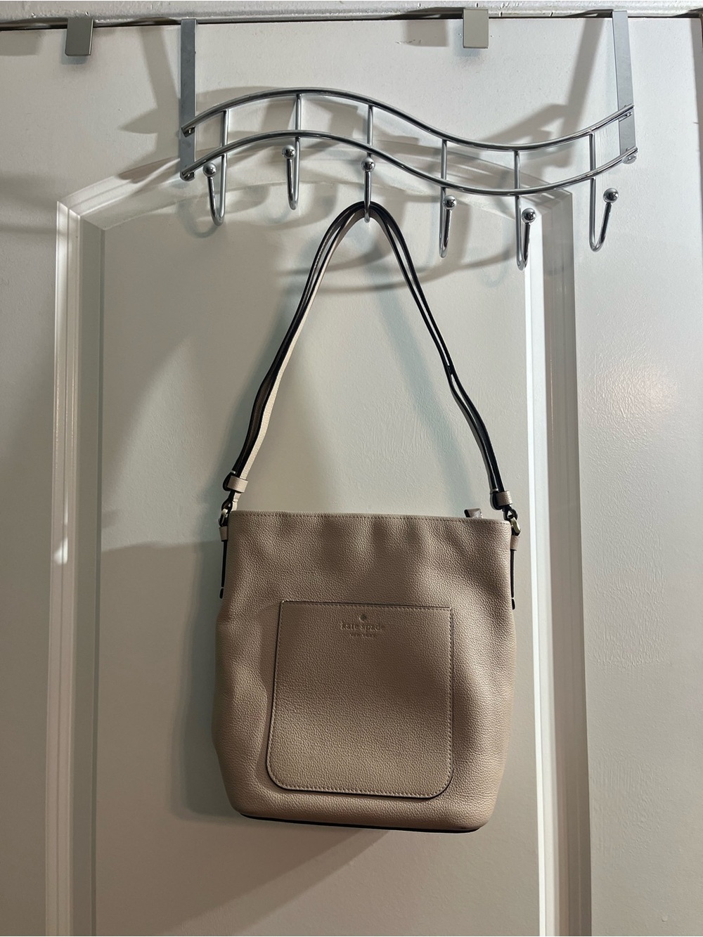 kate spade Pebbled Leather Shoulder Bag in Taupe - Picture 4 of 16
